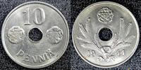 Finland 10 Pennia FINLAND Iron 1944 WWII Issue BU Coin KM#34.1 (23 020) -