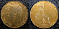 United Kingdom 1921 Farthing Great Britain George V Bronze aUNC KM# 808.2 (23 013) -