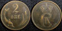 Denmark Bronze Denmark Christian IX 1897 VBP 2 Ore KM# 793.2 (23 776) -