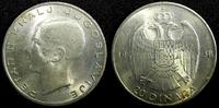 Yugoslavia 20 Dinara Yugoslavia Petar II Silver 1938 1 Year Type KM# 23 (23 769) -