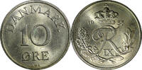 Denmark 10 Øre Denmark Frederik IX 1955 NS Last Year Type UNC KM# 841.1 (23 335) -