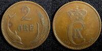 Denmark Bronze Denmark Christian IX 1902 VBP 2 Ore KM# 793.2 (23 773) -