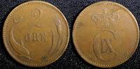 Denmark Bronze Denmark Christian IX 1902 VBP 2 Ore KM# 793.2 (23 774) -