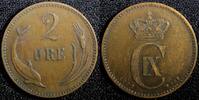 Denmark Bronze Denmark Christian IX 1899 VBP 2 Ore KM# 793.2 (23 778) -