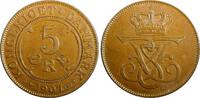 Denmark Bronze Denmark Frederik VIII 1907 VBP; GJ 5 Ore UNC Condition KM# 806 (23 803) -