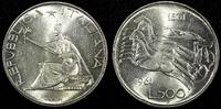 Italy 500 Lire ITALY Silver 1961 R Italian Unification Centennial UNC KM# 99 (25 146) -