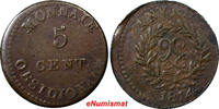 France 5 Centimes France Anvers. Antwerp Louis XVIII 1814 JLGN aVF RARE KM 4.1 (7110) -