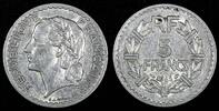France 5 Francs FRANCE Aluminium 1945 WWII Issue 31mm KM# 888b.1 (27 027) -