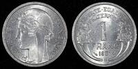 France 1 Franc FRANCE Aluminum 1957 B Beaumont-le-Roger Mint UNC KM# 885a.2 (26 984) -