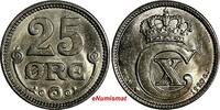 Denmark Ore Denmark Christian X 1920 VBP GJ 25 Ore 1st DATE Ch.UNC KM#815.2a (15 017) -