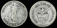 Philippines 20 Centavos Philippines Silver 1916 S San Francisco Mint Better Date KM# 170(1) -