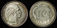 Denmark Ore Denmark Christian IX Silver 1889 CS 10 Ore Toning 16mm KM# 795.1 (4411) -