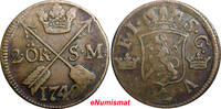 Sweden Ore SWEDEN COPPER Frederick I 1749 2 Ore, S.M. Struck at Avesta Mint KM# 437(2334) -