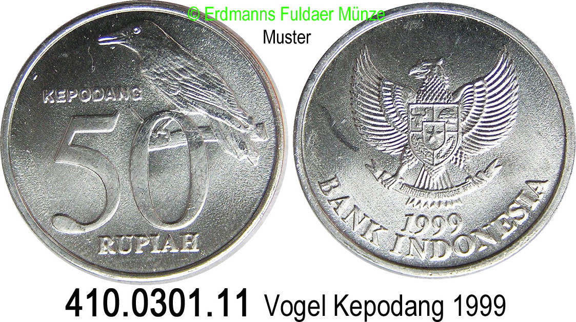 50 rupiah 1999 indonesien*50 km60 410.0301.11 unc