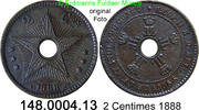Belgisch Kongo 2 Centimes KM2 . 148.0004.13 -