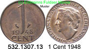 Niederlande 1 Cent 1948 *60 KM175 Wilhelmina . 532.1307.13 ss 8.37 元 含增值税 ＋  399.53 元 运费