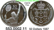 Niue 50 Dollars *2 KM2 Oly´88 Becker Aufschlag . 553.0002.11 -