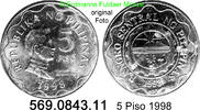 Philippinen 5 Piso *120 KM272 Wappen der Staatsbank . 569.0843.11 -
