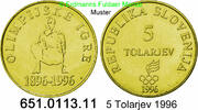 Slowenien 5 Tolarjev 1996 *35 KM33 100 Jahre Olympische Spiele der Neuze... 41.84 元 含增值税 ＋  399.53 元 运费