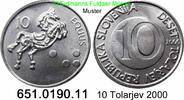 Slowenien 10 Tolarjev 2000 . 651.0190.11 unc 29.29 元 含增值税 ＋  399.53 元 运费