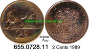 Südafrika Republik 2 Cents *122 KM83 . 655.0728.11 -
