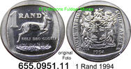 Südafrika 1 Rand *175 KM138 Springbock . 655.0951.11 -