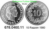 Switzerland Schweiz 10 Rappen 1980 *25 KM27 . 678.0460.11 unc 18.83 元 含增值税 ＋  399.53 元 运费