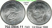 Tunesien 1/2 Dinar *242 KM303 FAO . 702.0904.11 -