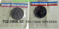 Tunesien 1 Dinar *243E KME5 FAO Erntefrau ESSAI . 702.0906.30 -