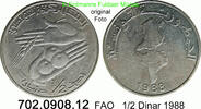 Tunesien 1/2 Dinar *272 KM318 FAO Landkarte . 702.0908.12 -