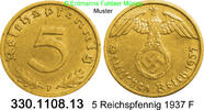 Drittes Reich 5 Reichspfennig J.363 . 330.1108.13 -