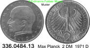 BRD 2 DM J.392 Max Planck . 336.0484.13 -