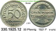 Deutschland Weimarer Republik 50 Pfennig . . J.301 . . 330.1925.12 -