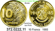 Guinea Republik Conakry 10 Francs *55 KM52 Palmwedel . 372.0222.11 -