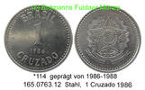 Brazil Brasilien 1 Cruzado *114 KM605 . 165.0763.12 -