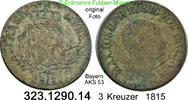 Altdeutschland Bayern 6 Kreuzer 1815 AKS 53 . 323.1290.14 siehe Abbildung 25.10 元 含增值税 ＋  399.53 元 运费