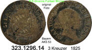 Altdeutschland Bayern 3 Kreuzer AKS 53 . 323.1296.14 -