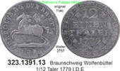 Braunschweig Wolfenbüttel 1/12 Taler Welter 2757 . 323.1391.13 -