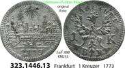 Altdeutschland Frankfurt 1 Kreuzer J.u.F 880 . 323.1446.13 -