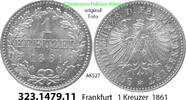 Altdeutschland Frankfurt 1 Kreuzer AKS 27 . 323.1479.11 -