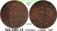 Altdeutschland Frankfurt 1 Heller AKS 33 . 323.1497.13 -