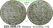Altdeutschland Hamburg 4 Schilling Jaeger 6 . 323.1830.13 -