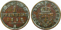 Brandenburg-Preußen 1 Pfennig 1868B AKS 108. 323.2314.13 . Preußen König... 25.10 元 含增值税 ＋  399.53 元 运费