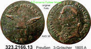 Brandenburg-Preußen 3-Gröscher = 1 Silbergroschen AKS 36 . 323.2166.13 -