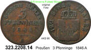 Brandenburg-Preußen 3 Pfenninge 1846A AKS 90 . 323.2206.14 s 25.10 元 含增值税 ＋  399.53 元 运费