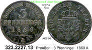Brandenburg-Preußen 3 Pfenninge 1859A AKS 90 . 323.2227.13 . s-ss 25.10 元 含增值税 ＋  399.53 元 运费