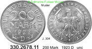 Deutschland 200 Mark . . J.304 . 330.2678.11 -