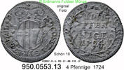 Fulda Abtei 4 Pfennige 78-405 Constantin von Buttlar 1714-1726 Schön 10 . 950.0553.13 -