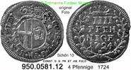 Fulda Abtei, später Bistum 4 Pfennige 78-438 . Constantin von Buttlar 1714 - 1724 . 950.581.12 -