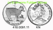 Isle of Man Insel Man 1 Crown 1988 *707 KM245 Manx-Katze . 418.0091.11 unc 66.94 元 含增值税 ＋  399.53 元 运费